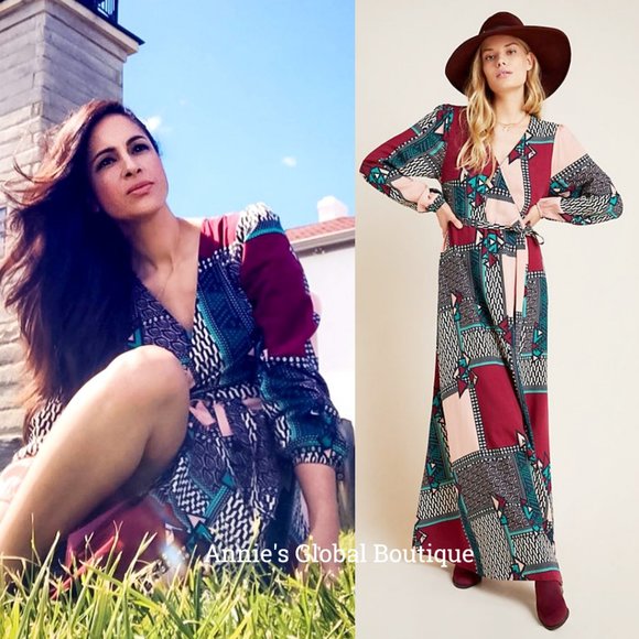 NWT Anthropologie Virginia Wrap Maxi Dress - Picture 2 of 13